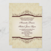 ヴィンテ華美ージ結婚式招待状 招待状 (正面/裏面)