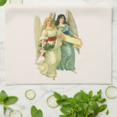 ヴィンテ違うージビクトリアンクリスマス・エンジェル キッチンタオル (折り畳み)