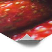 ヴィントと新鮮な夏のイチゴのクローズアップ表示 ポスター (角)