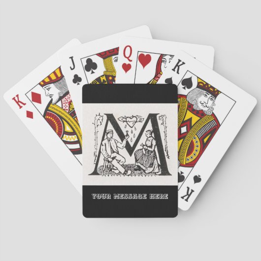 ヴィンパーソナライズされたテージ結婚式のカップルのワイン トランプ (裏面)