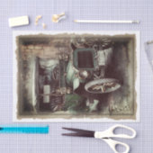 ヴィンビクトリアンテージ車のデコパージュ 薄葉紙 (クラフト)