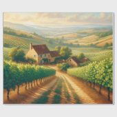 ヴィンフランスのヤード油彩画の切り離 ラッピングペーパー (フラット)