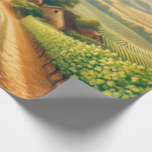 ヴィンフランスのヤード油彩画の切り離 ラッピングペーパー (角)