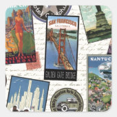 ヴィンモダンテージ旅行アメリカ スクエアシール (正面)