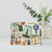 ヴィンモダンテージ旅行コラージュ ポストカード (スタンド正面)