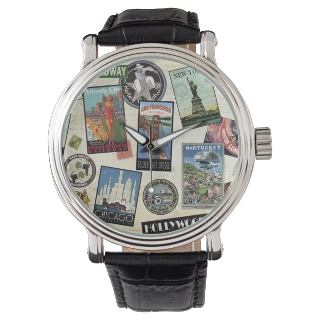 ヴィンモダンテージ旅行USA 腕時計 (正面)