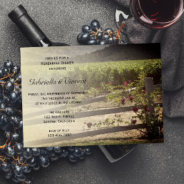 ヴィンヤードとバラフェンスリハーサル結婚ディナー 招待状