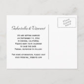 ヴィンヤードとバラフェンス結婚式の日付を保存 案内ポストカード (裏面)