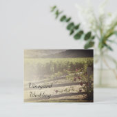 ヴィンヤードとバラフェンス結婚式の日付を保存 案内ポストカード (スタンド正面)