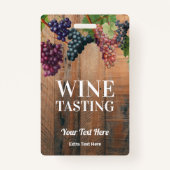 ヴィンヤードの木&ぶどうワイン試飲ツアーロゴ バッジ (正面)