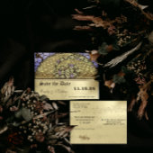 ヴィンヤードアールヌーボー孔雀の鳥が日付を保存 案内ポストカード