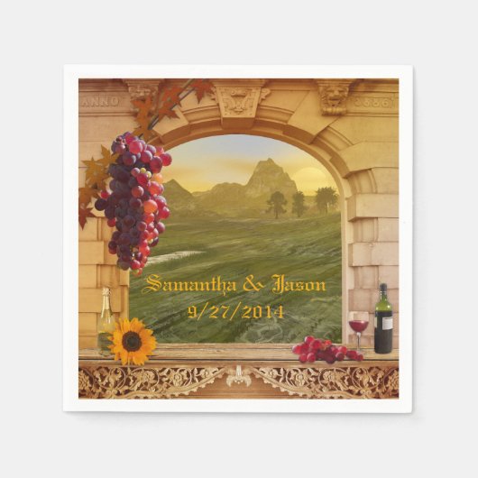 ヴィンヤードー結婚ズまたは感謝祭紙ナプキンス スタンダードカクテルナプキン (正面)