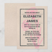 ヴィンユニークテージ結婚式招待状 招待状 (正面/裏面)