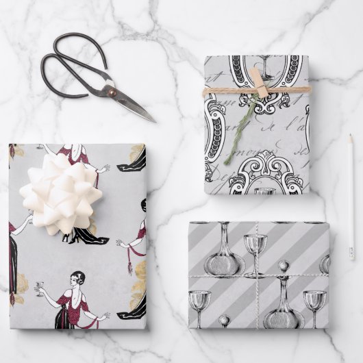 ヴィンルージュフランスのワイン ラッピングペーパーシート (正面)