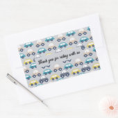 ヴィン数々のテージ車漫画 長方形シール (封筒)