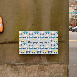 ヴィン数々のテージ車漫画 長方形シール