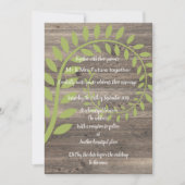 ヴィン素朴ツゲ植物学結婚式招待状 招待状 (正面)