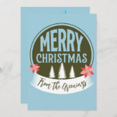 ヴィン素朴テージのクリスマス伝統的ファミリー シーズンカード (正面/裏面)