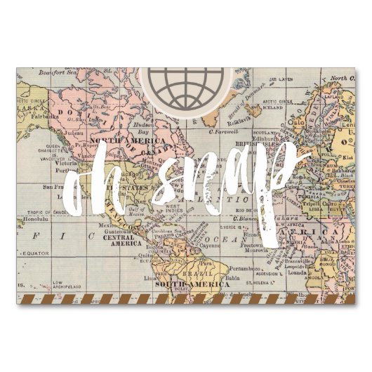 ヴィン素朴テージ旅行結婚のソーシャルメディアカード テーブルナンバー (裏面)