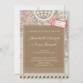 ヴィン素朴テージ旅行結婚式招待状カード 招待状 (正面)