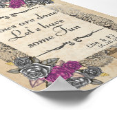 ヴィン素朴テージ結婚式看板 ポスター (角)