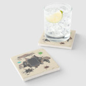 ヴィン素朴テージ車グランジアート ストーンコースター (横)