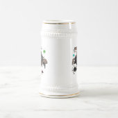 ヴィン素朴テージ車グランジアート ビールジョッキ (中央)