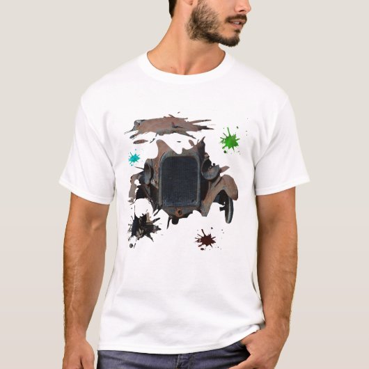 ヴィン素朴テージ車グランジアート Tシャツ (正面)