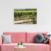 ヴィン素朴ヤードとバラフェンス キャンバスプリント (インサイチュ (リビング))