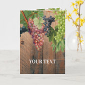 ヴィン素朴ヤードウッド&ブドウ カード (黄色い花)
