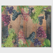 ヴィン素朴ヤードウッド&ブドウ ラッピングペーパー (フラット)
