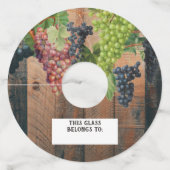 ヴィン素朴ヤードウッド&ブドウ ワイングラスタグ (裏面)