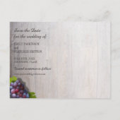 ヴィン素朴ヤードワイナリー結婚式の日付を保存 案内ポストカード (裏面)