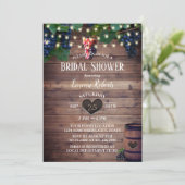 ヴィン素朴ヤードワインぶどう秋ブライダルシャワー 招待状 (スタンド正面)