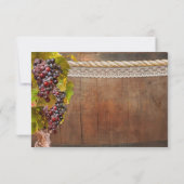 ヴィン素朴ヤードワインをテーマにした結婚式RSVPカード 出欠カード (裏面)