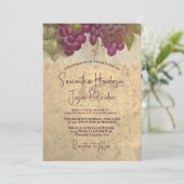 ヴィン素朴ヤードワインカントリー結婚式 招待状 (スタンド正面)