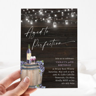 ヴィン素朴ヤードワイン誕生日、完全熟成 招待状