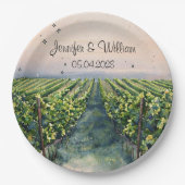 ヴィン素朴ヤード目的地イタリア結婚ズ ペーパープレート (正面)