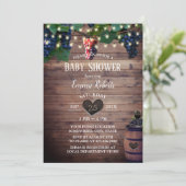 ヴィン素朴ヤード秋のワインテイスティングベビーシャワー 招待状 (スタンド正面)