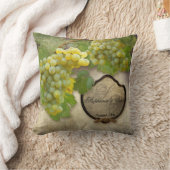 ヴィン素朴ヤード葡萄アートワインラベルホームデコール クッション (ブランケット)