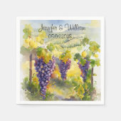 ヴィン素朴ヤード・ブドウ・レモン・イタリ結婚ア スタンダードカクテルナプキン (正面)