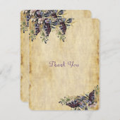 ヴィン結婚ヤード素朴ズ、水彩色、ありがとう サンキューカード (正面/裏面)
