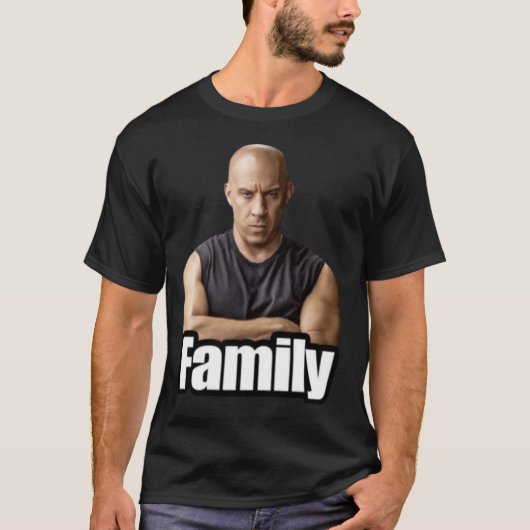 ヴィン・ディーゼル ファミリーメメ 少年 Tシャツ (正面)