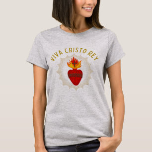 ヴィヴァクリストレイカソリッククリステロス聖ハート Tシャツ