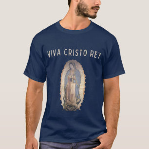 ヴィヴァクリストレイカソリックGuadalupeの私たちの女性 Tシャツ
