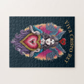 ヴィヴァクリストレイ聖なるハートローマカトリック ジグソーパズル (横)