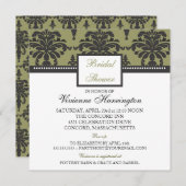 ヴィヴィアン·ダマスク·ブライダル·シャワー·インビテーション 招待状 (正面/裏面)