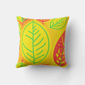 ヴィヴィッカラフル葉ズエレガンスアート クッション (裏面)