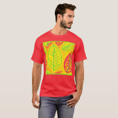 ヴィヴィッカラフル葉ズエレガンスアート Tシャツ (正面フル)