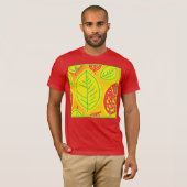 ヴィヴィッカラフル葉ズエレガンスアート Tシャツ (正面フル)